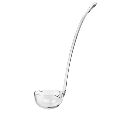 TARIFA 12-13 in. Mouth Blown Crystal Long Lead Free Crystal Gravy Dressing or Punch Ladle TA2627438